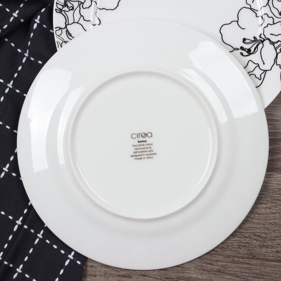 Salad Plates Forma Black Collection By Ciroa  - Set of Two - Replacement Plates - Picture 4 of 6